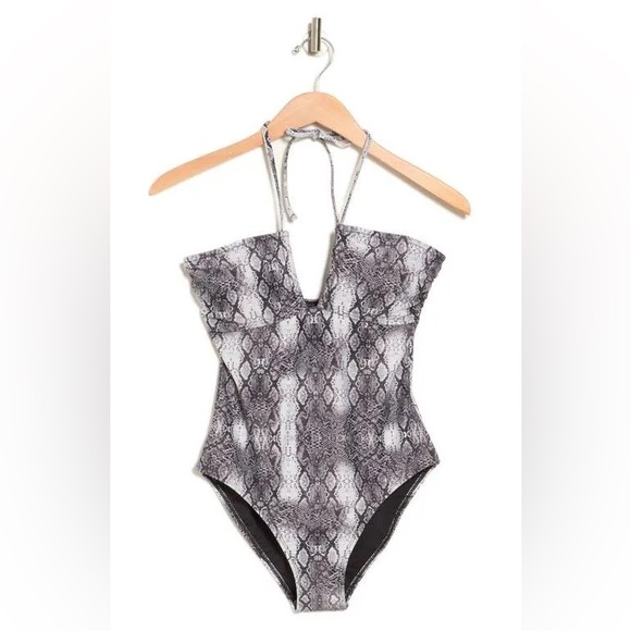 Rachel Roy Standard Ruched Halter One Piece Size Small - Picture 3 of 7